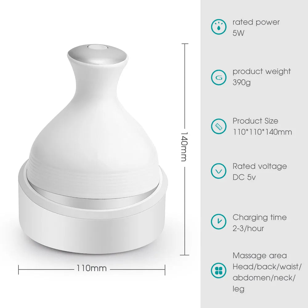 Electric Massager Wireless Waterproof Shoulder And Neck Deep Tissue Kneading Massage - Bellarte Enchanté Electric Massager Wireless Waterproof Shoulder And Neck Deep Tissue Kneading Massage